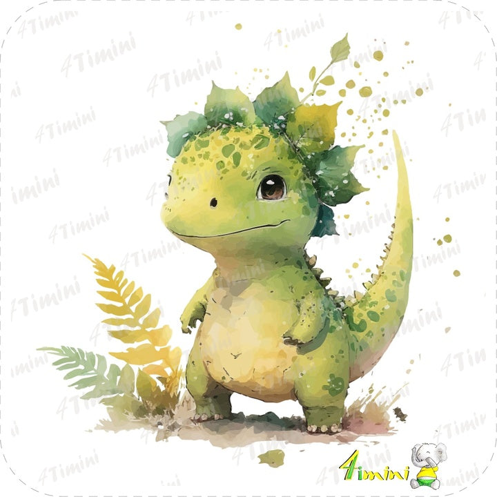 Ensemble de 5 débarbouillettes velours - Dino