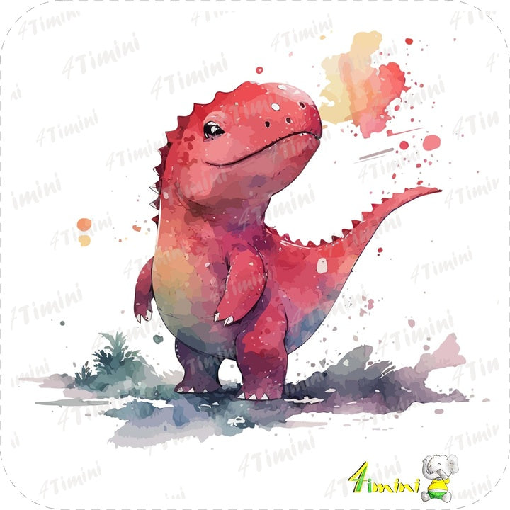 Ensemble de 5 débarbouillettes velours - Dino