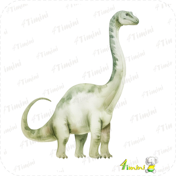 Ensemble de 5 débarbouillettes velours - Dinosaures Aquarelles
