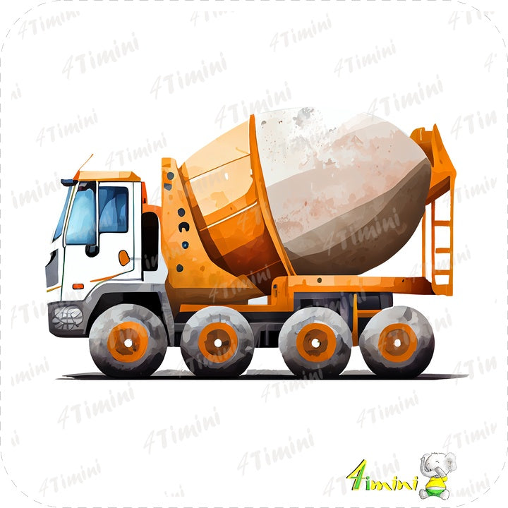 Ensemble de 5 débarbouillettes velours - Les camions de chantier