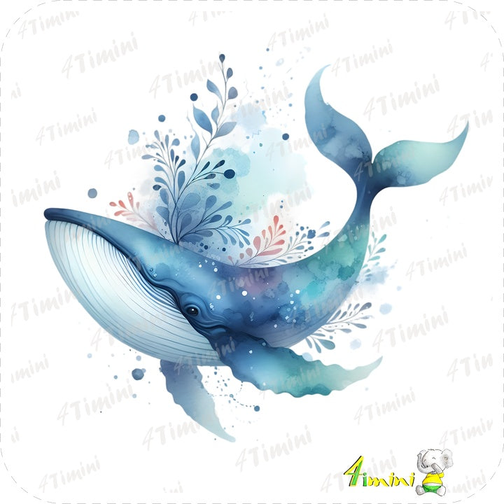 Ensemble de 5 débarbouillettes velours - Mer floral