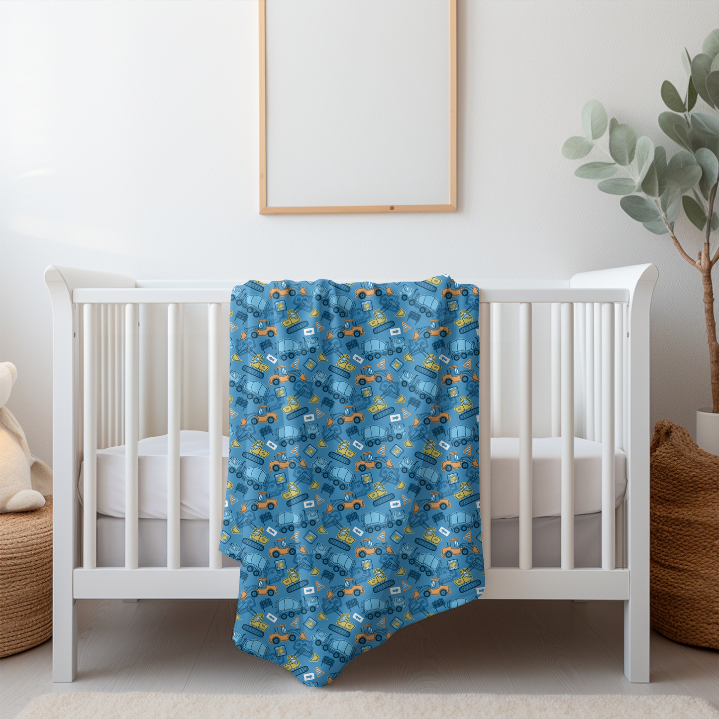 Doudou en minky - Camions de construction