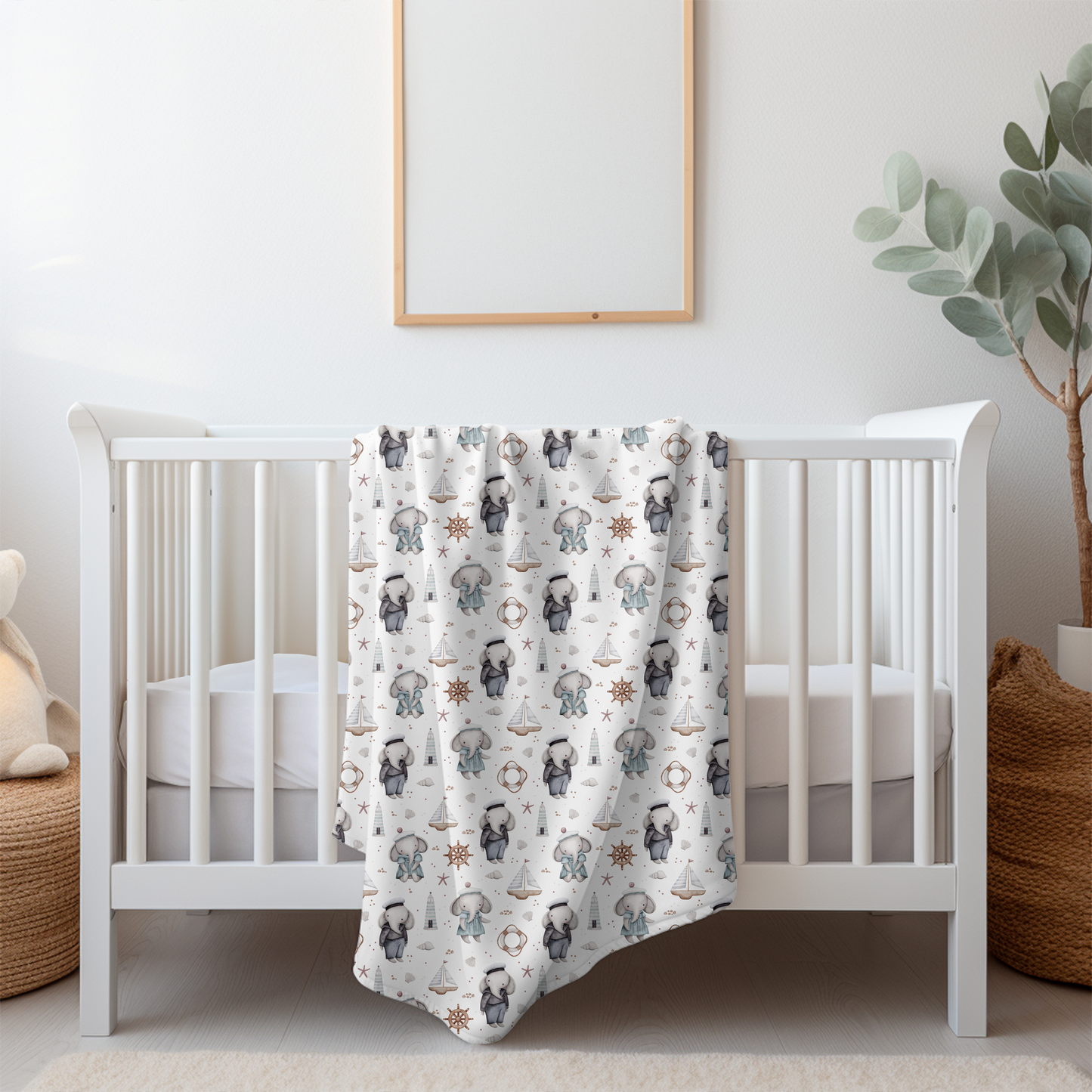 Doudou en minky - Capitaine éléphant