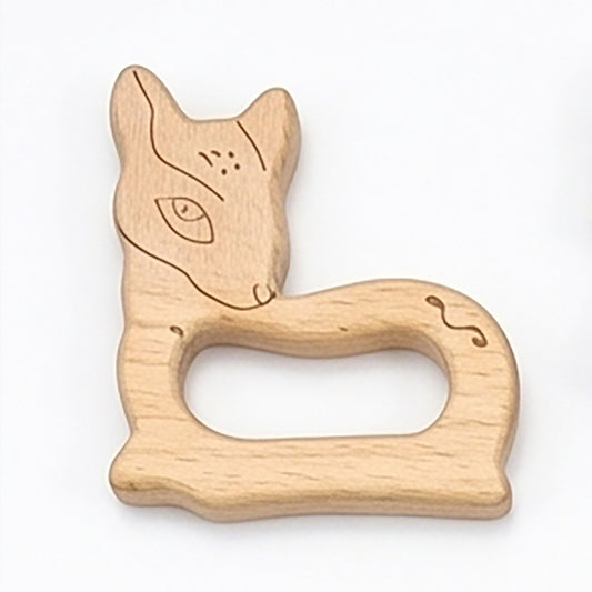 Chevreuil - jouet de dentition en bois d'hêtre naturel