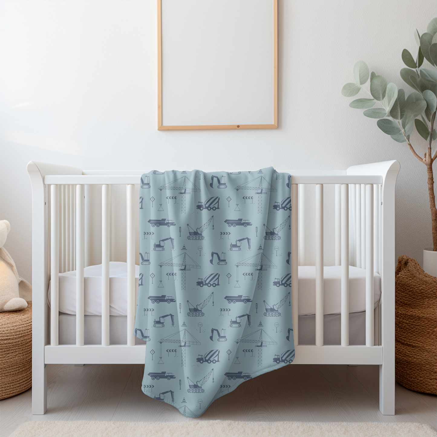 Doudou en minky - Construction minimaliste denim