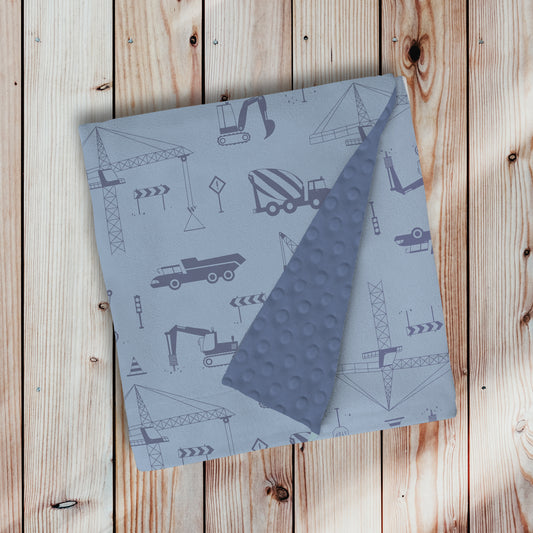 Doudou en minky - Construction minimaliste denim