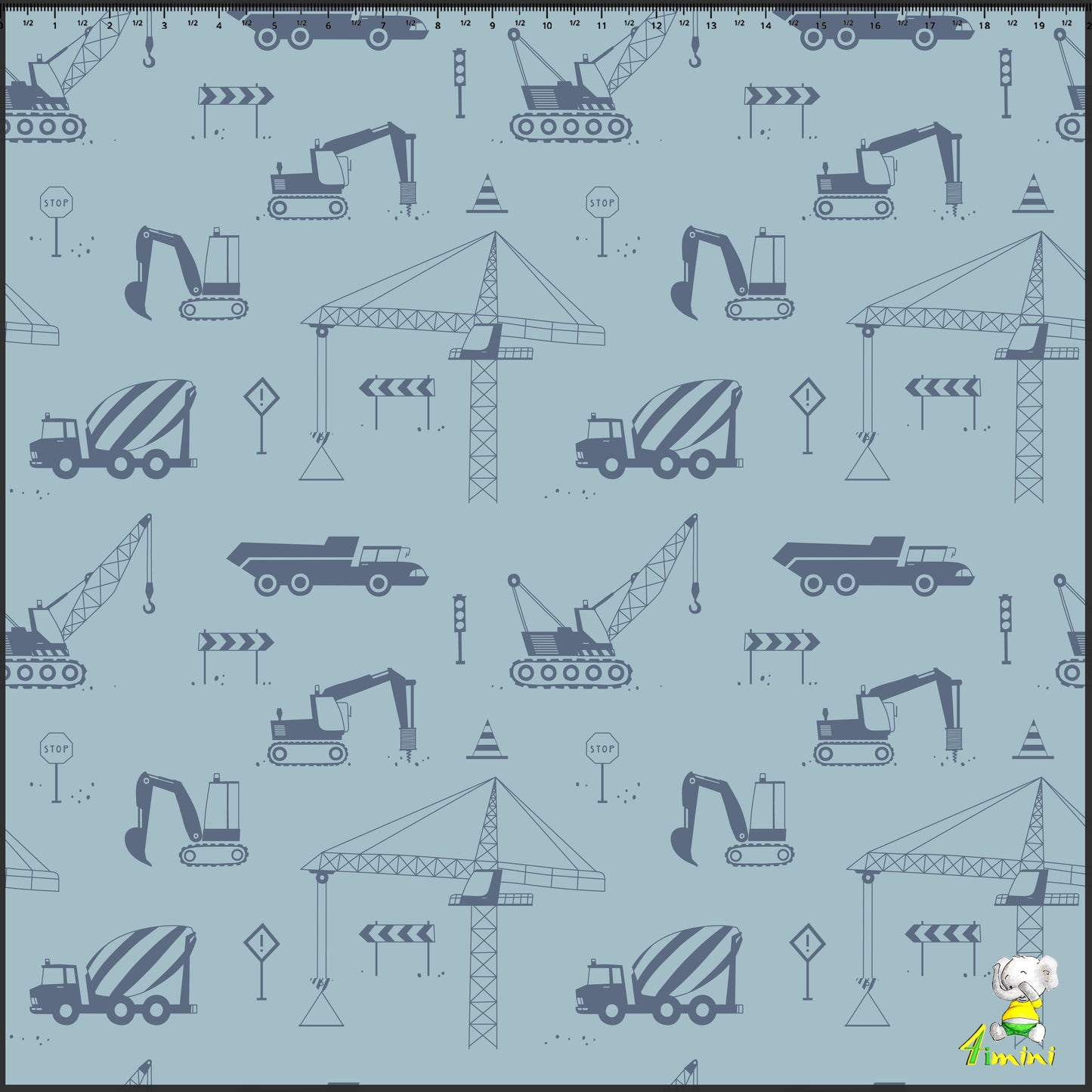 Doudou en minky - Construction minimaliste denim