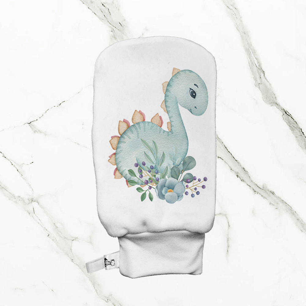 Dino floral - Mitaine de bain