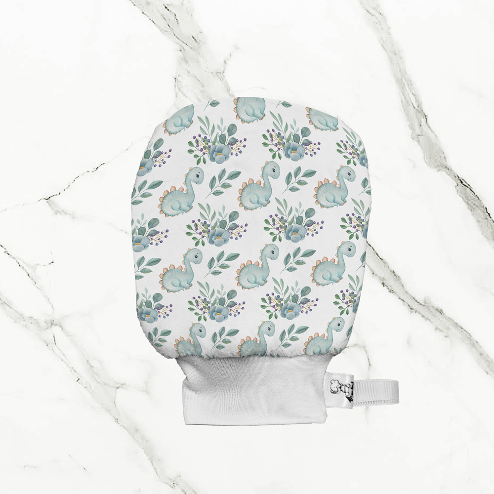 Dino floral - Mitaine de bain