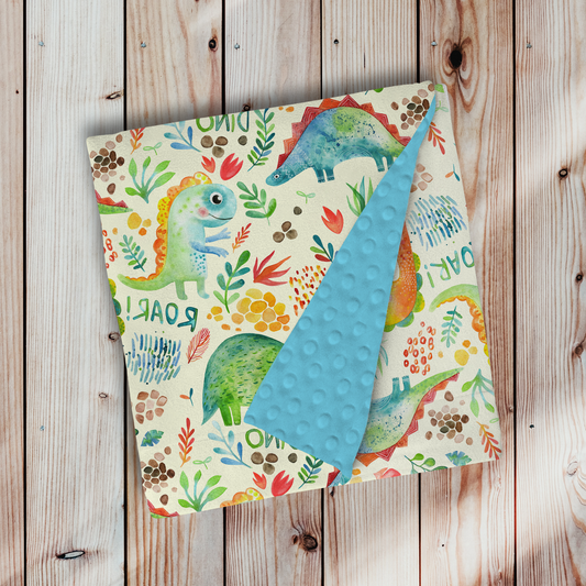 Doudou en minky -Dinosaure aquarelle