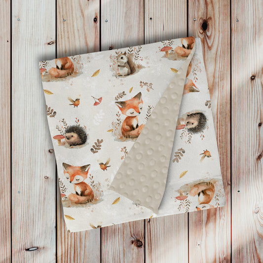 Doudou en minky - Doux renard