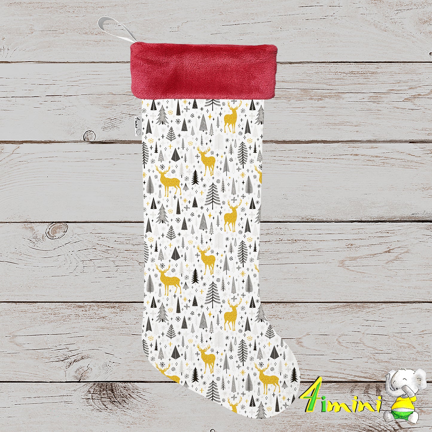 Bas de Noël - Étoiles et Panaches Dorés