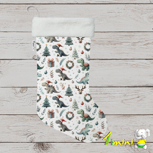 Bas de Noël - Joyeux Dino-Noël