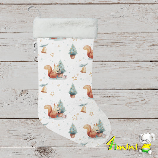 Bas de Noël - Le cadeau de l'Écureuil Roux