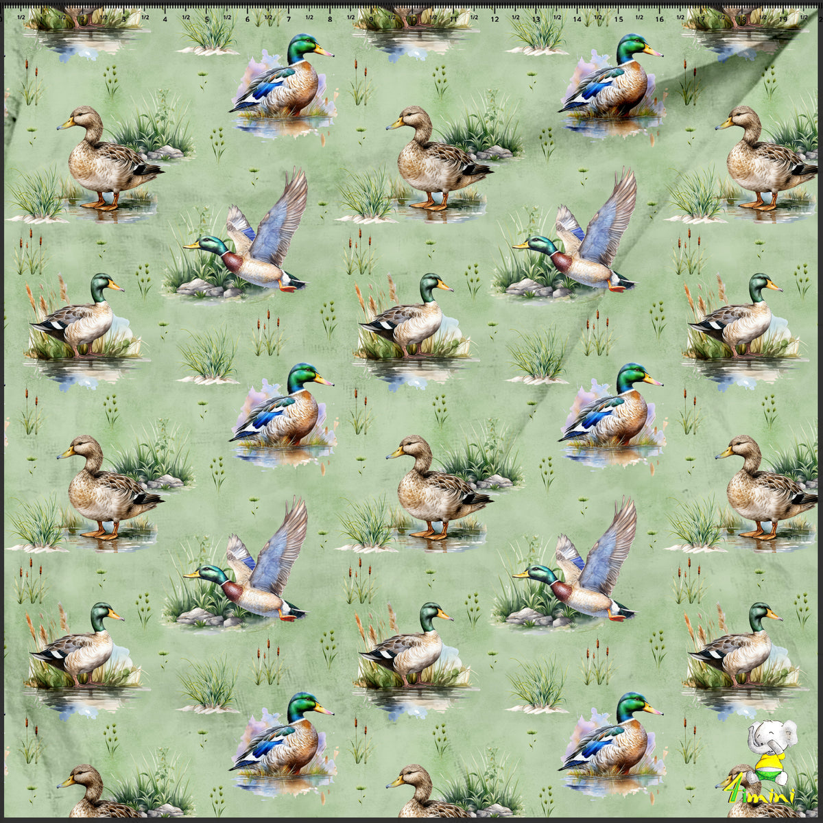 motif  Les amis de l'étang, canard, mallard, colvert par 4Timini.