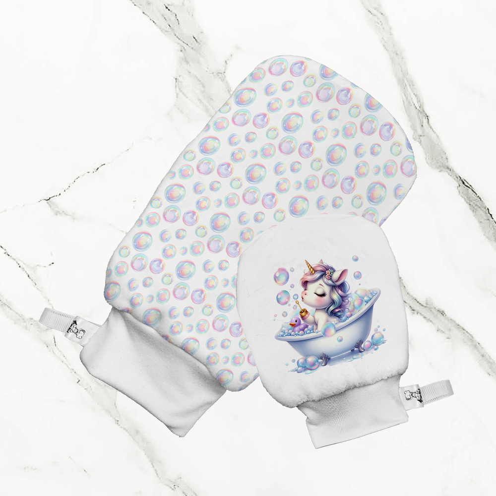 L'heure du bain licorne - Mitaine de bain