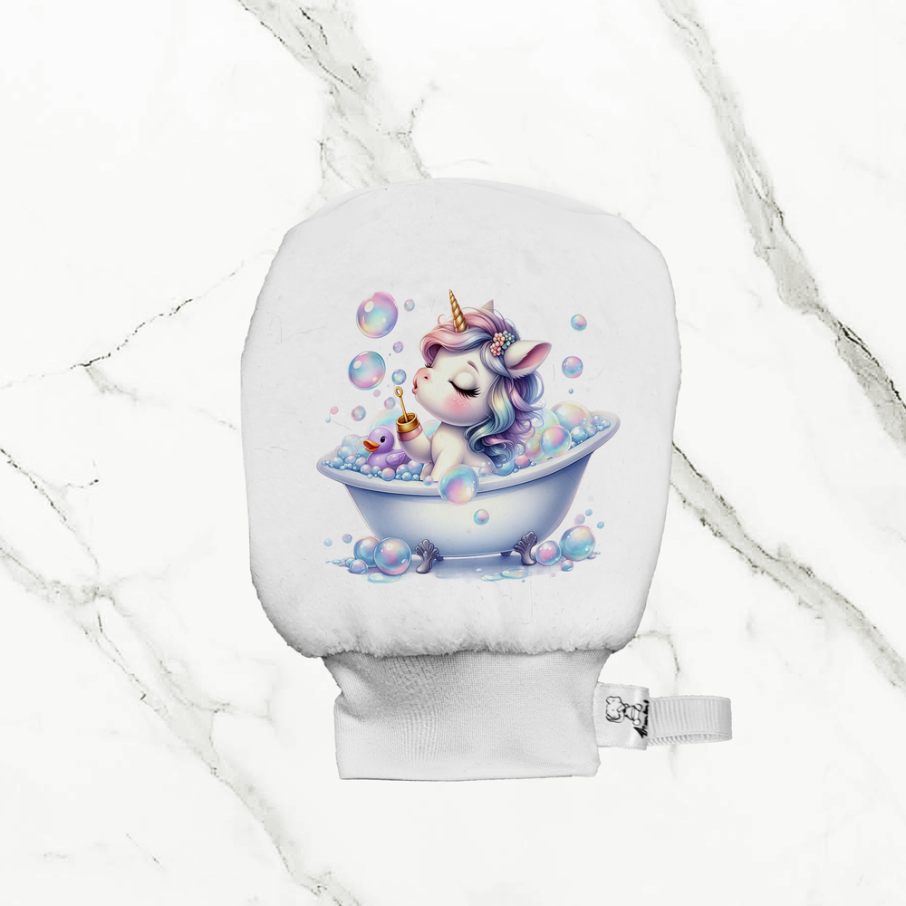 L'heure du bain licorne - Mitaine de bain