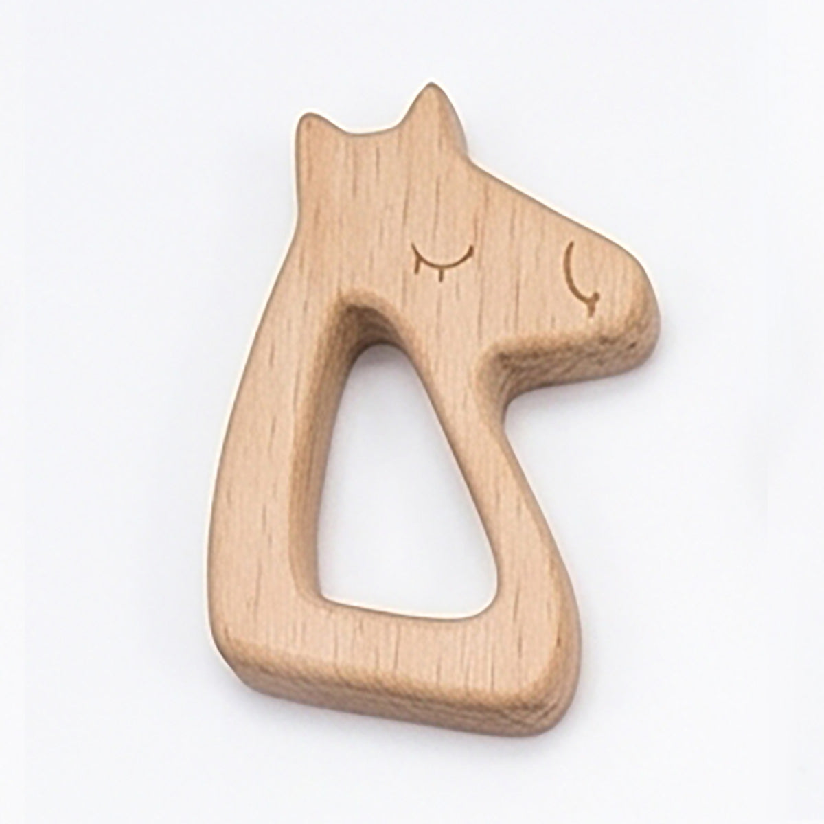 Licorne  - jouet de dentition en bois d'hêtre naturel
