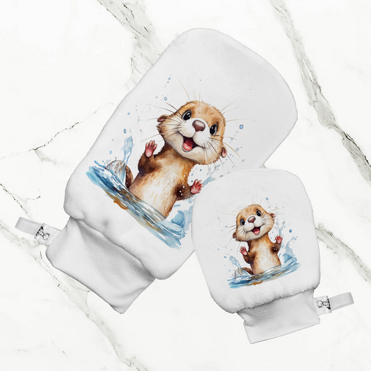 Loutre à la nage - Mitaine de bain