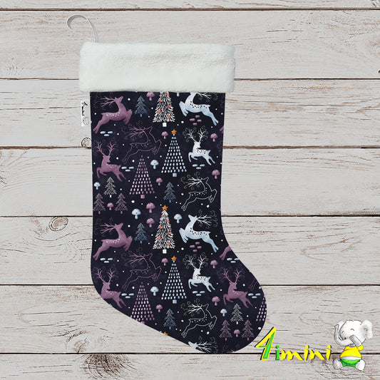 Bas de Noël - Minimalisme de Noël mauve