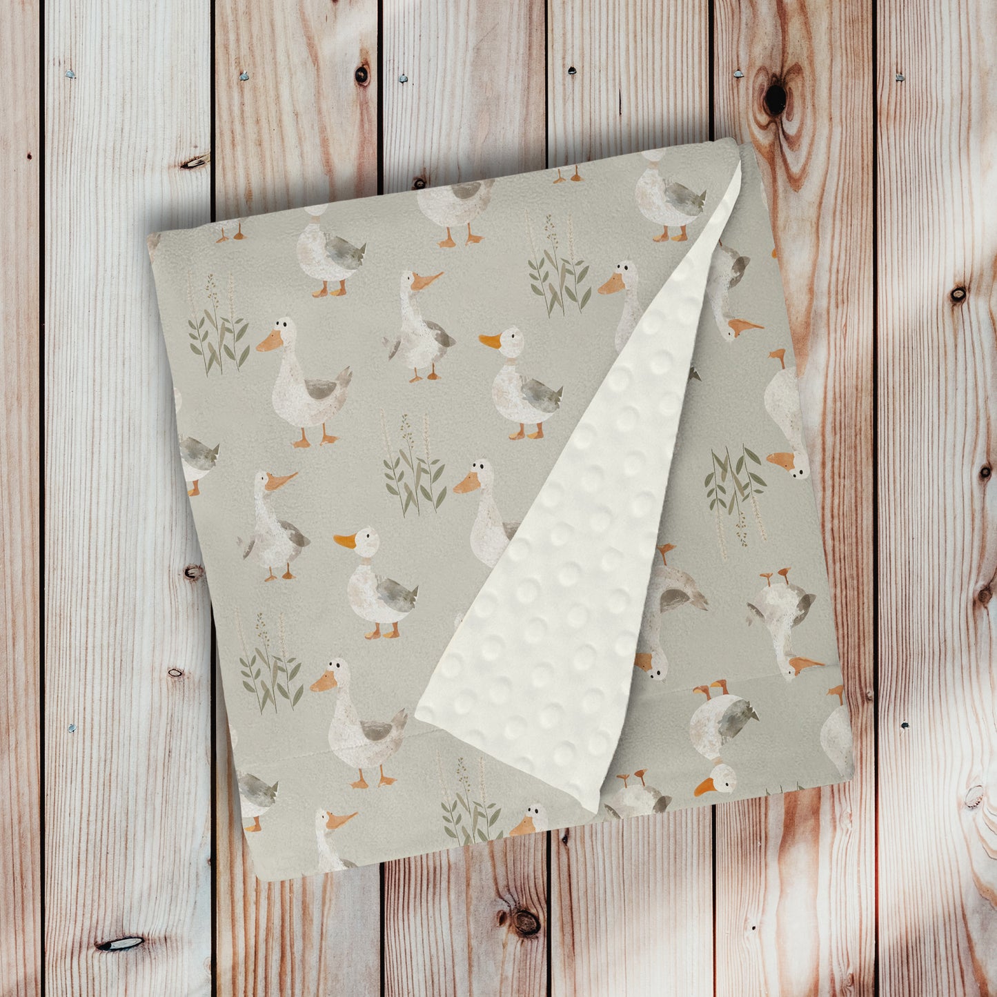 Doudou en minky - Oies sauvages