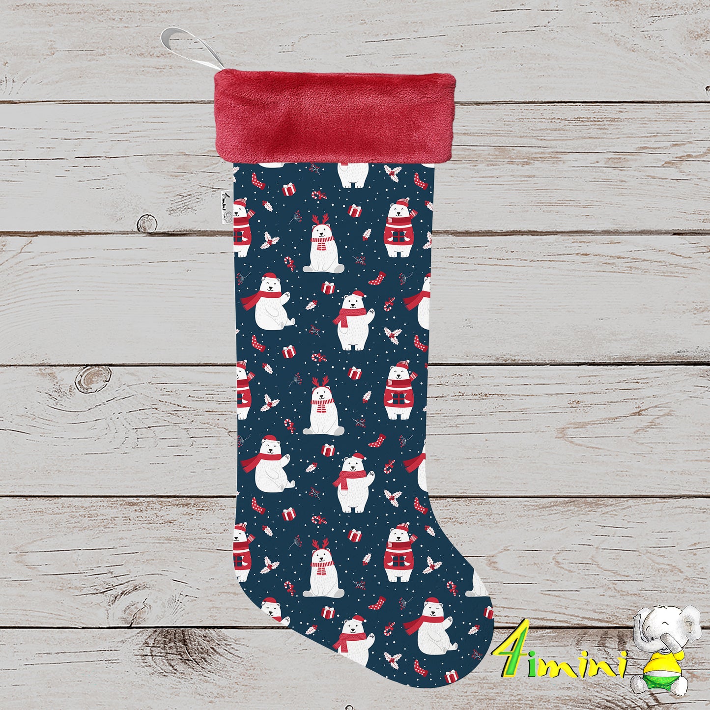 Bas de Noël - Ours Polaires Festifs