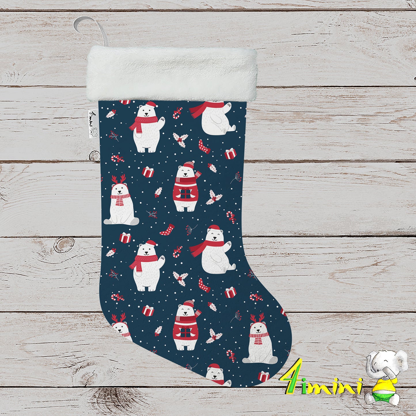 Bas de Noël - Ours Polaires Festifs