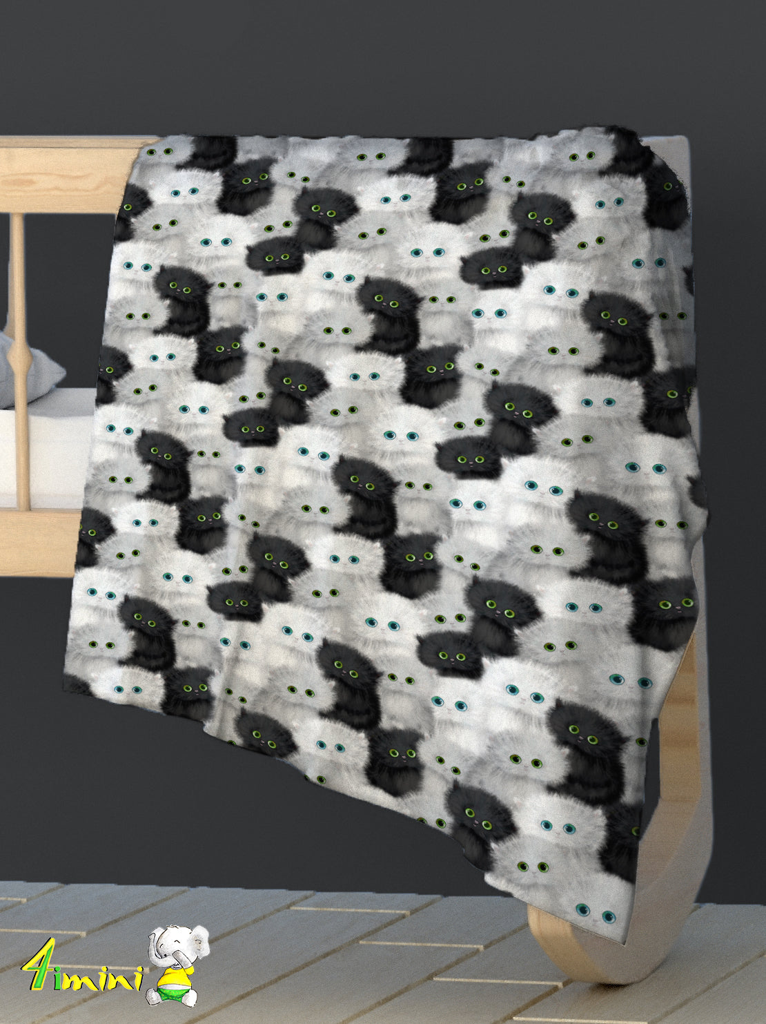 Doudou en velours extensible  - Pompons