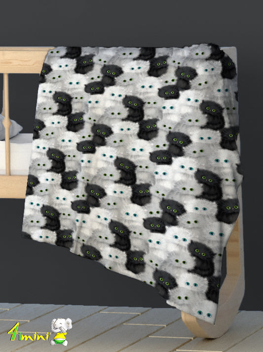 Doudou en velours extensible  - Pompons