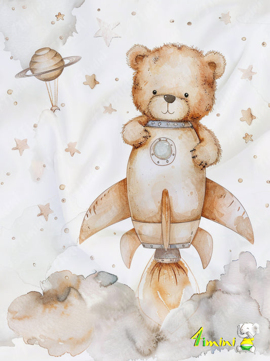 Doudou en velours extensible  - Premier voyage dans l'espace