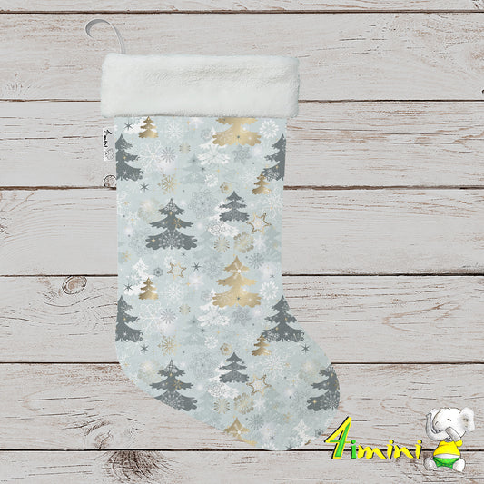 Bas de Noël - Sapins et Cristaux