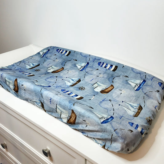 Housse de matelas à langer - Voilier