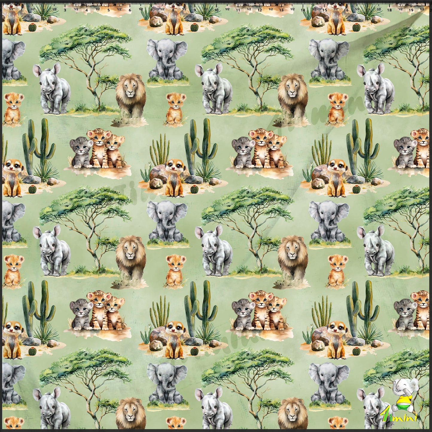 éléphant, lion, lionceau, tigre, suricate, rhinocérus, cactus, savane, safari