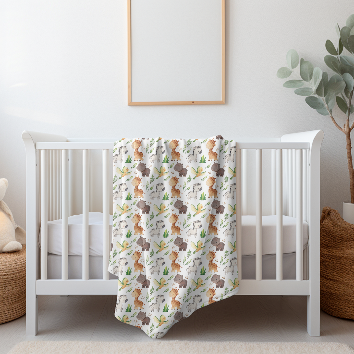 Doudou en minky - bébé safari