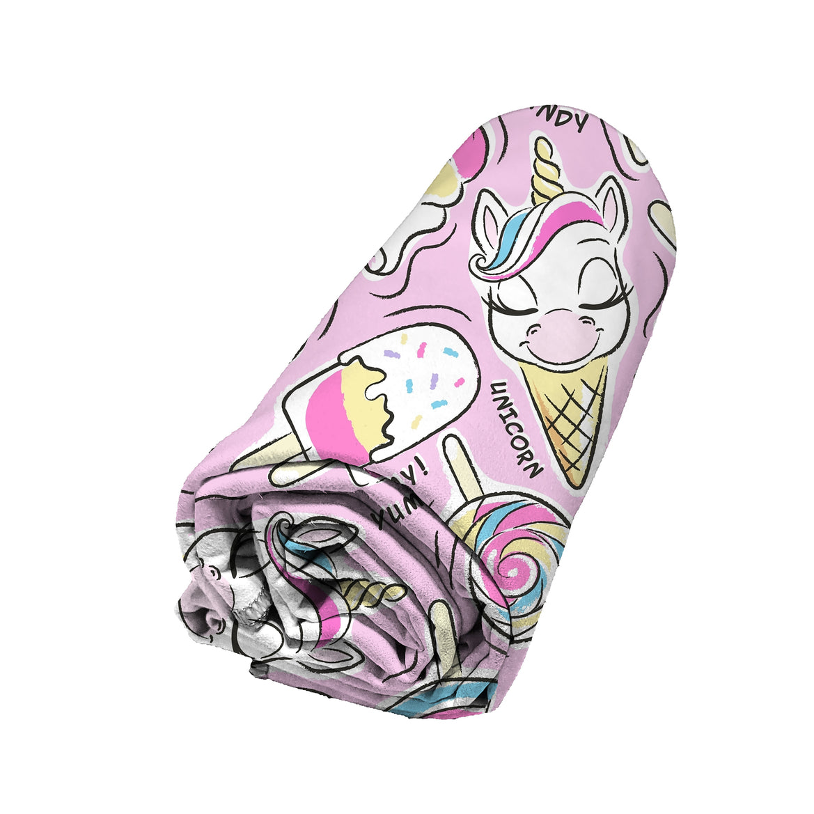 Serviette de plage - Sucette licorne