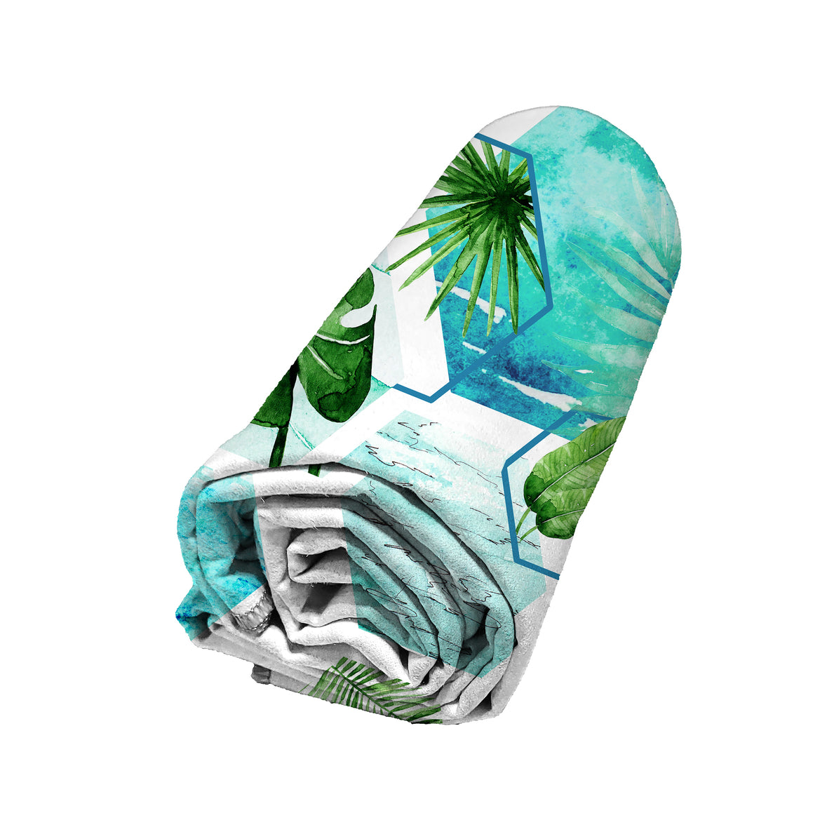 Serviette de plage - Vagues hexagonales
