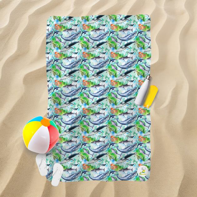Serviette de plage - Animaux marins