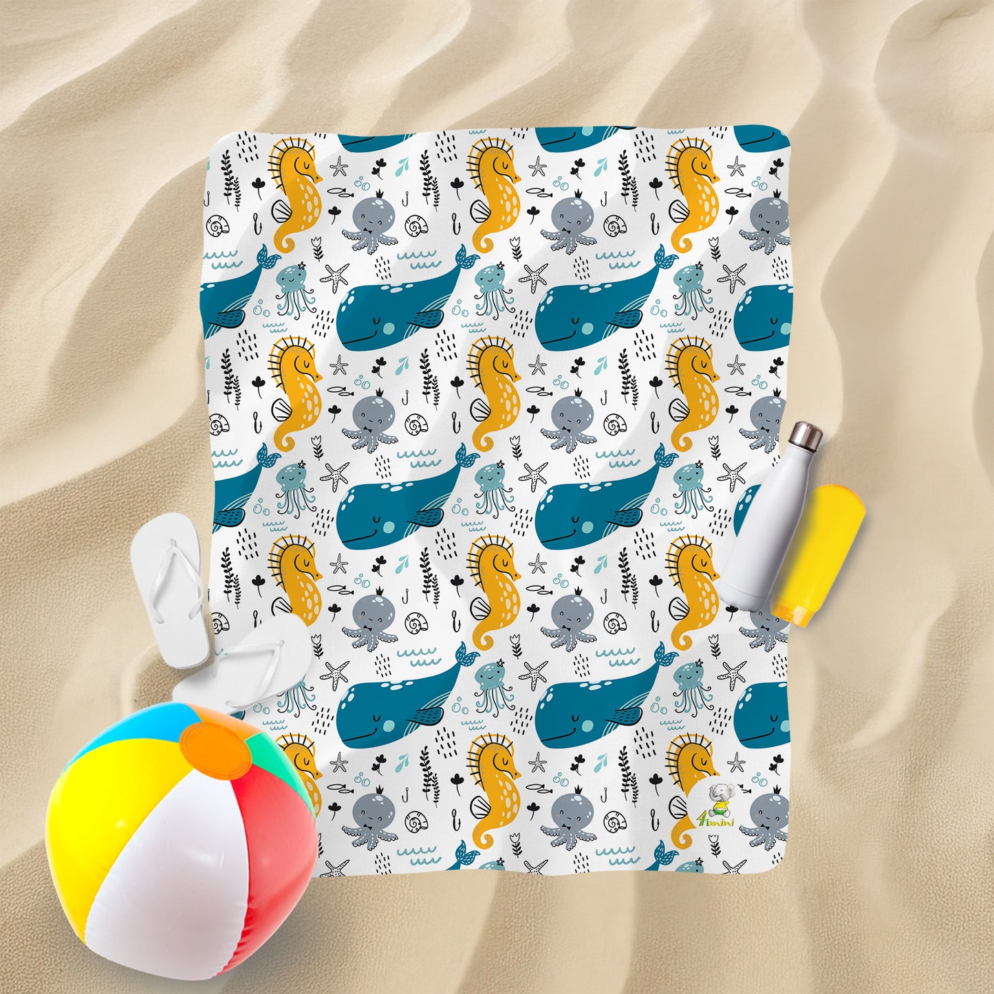 Serviette de plage - Cavalier de la mer