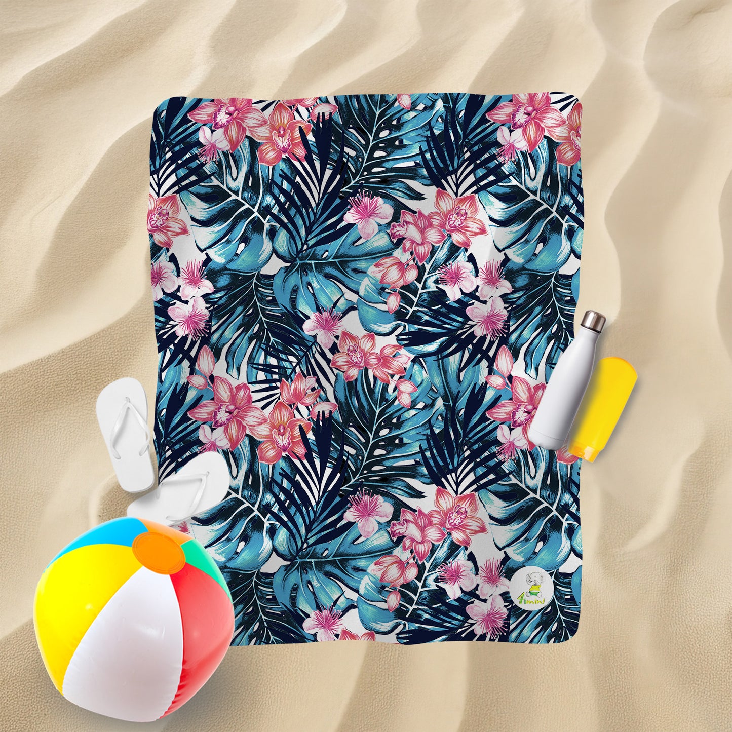 Serviette de plage - Fleur tropicale