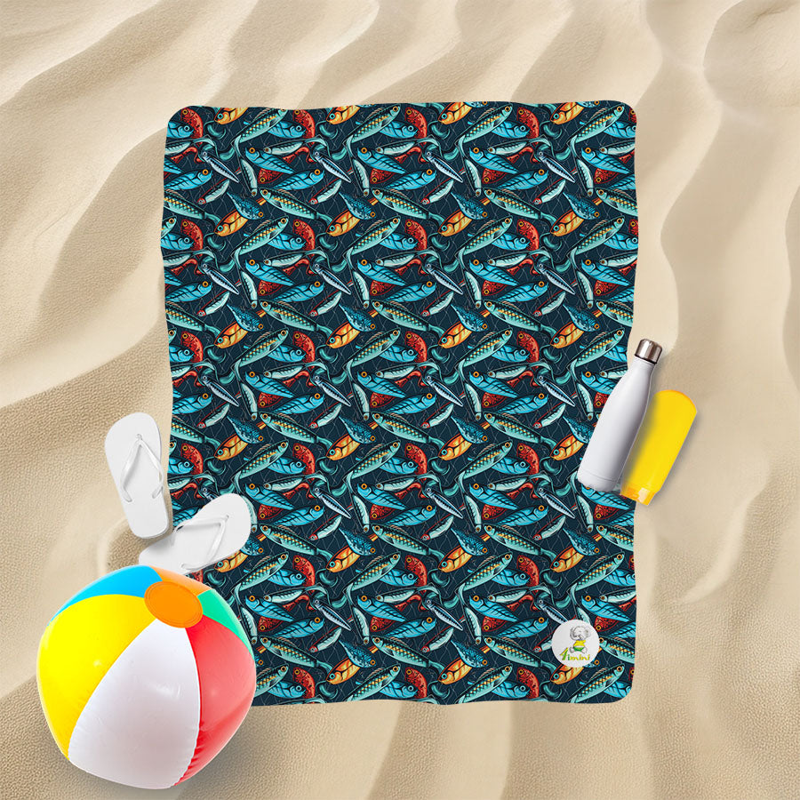 Serviette de plage - L'appât de pêche