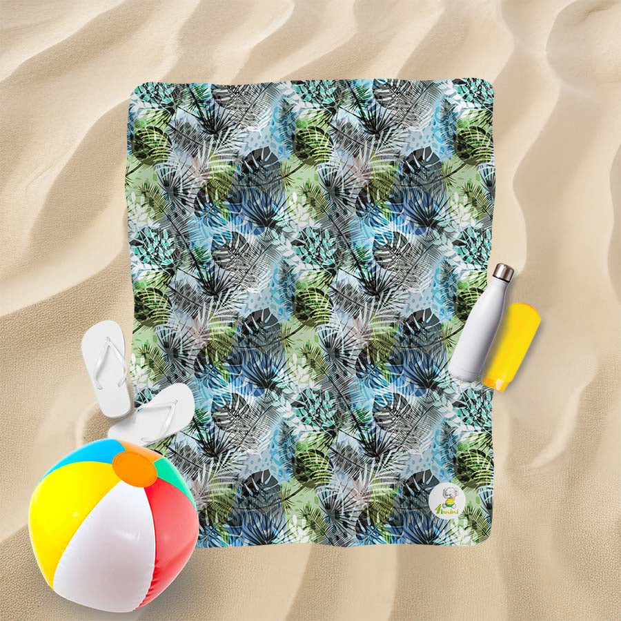 Serviette de plage - L'effet feuillage
