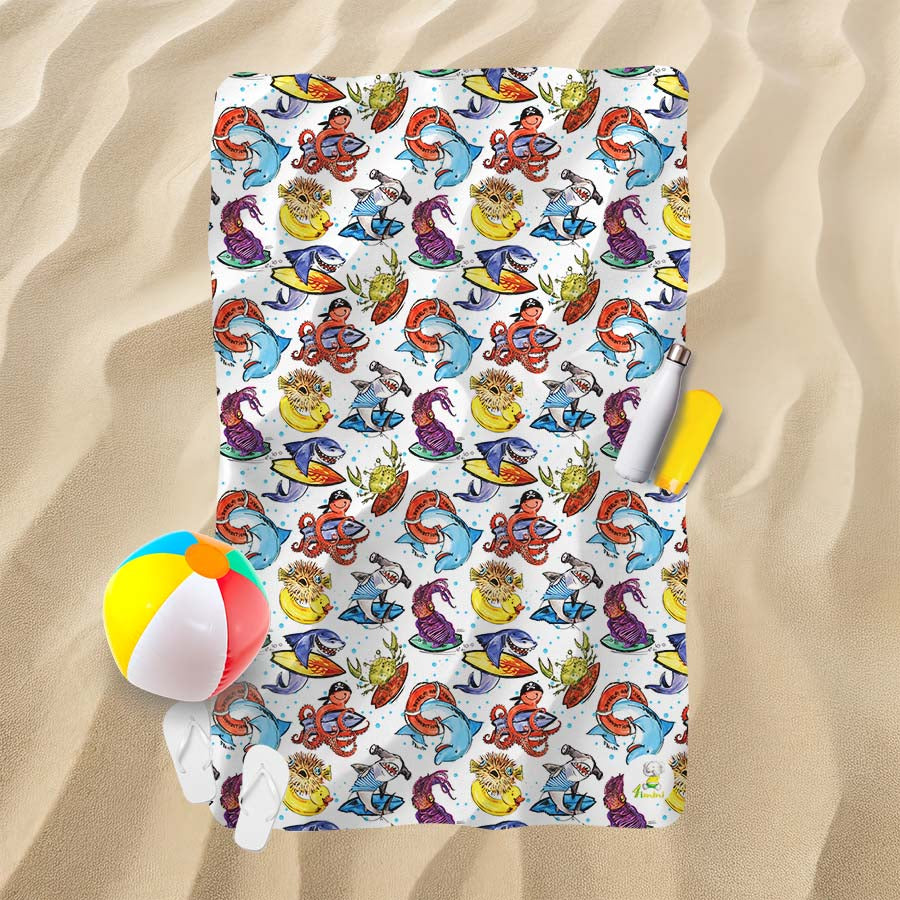 Serviette de plage - L'équipe de surf déconnecté