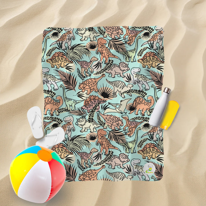 Serviette de plage - L'esquise de dino