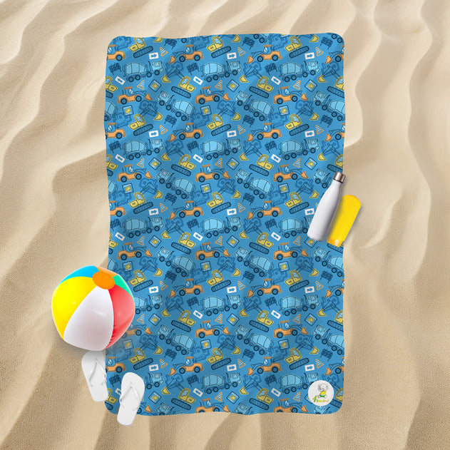 Serviette de plage - Les véhicules de chantier