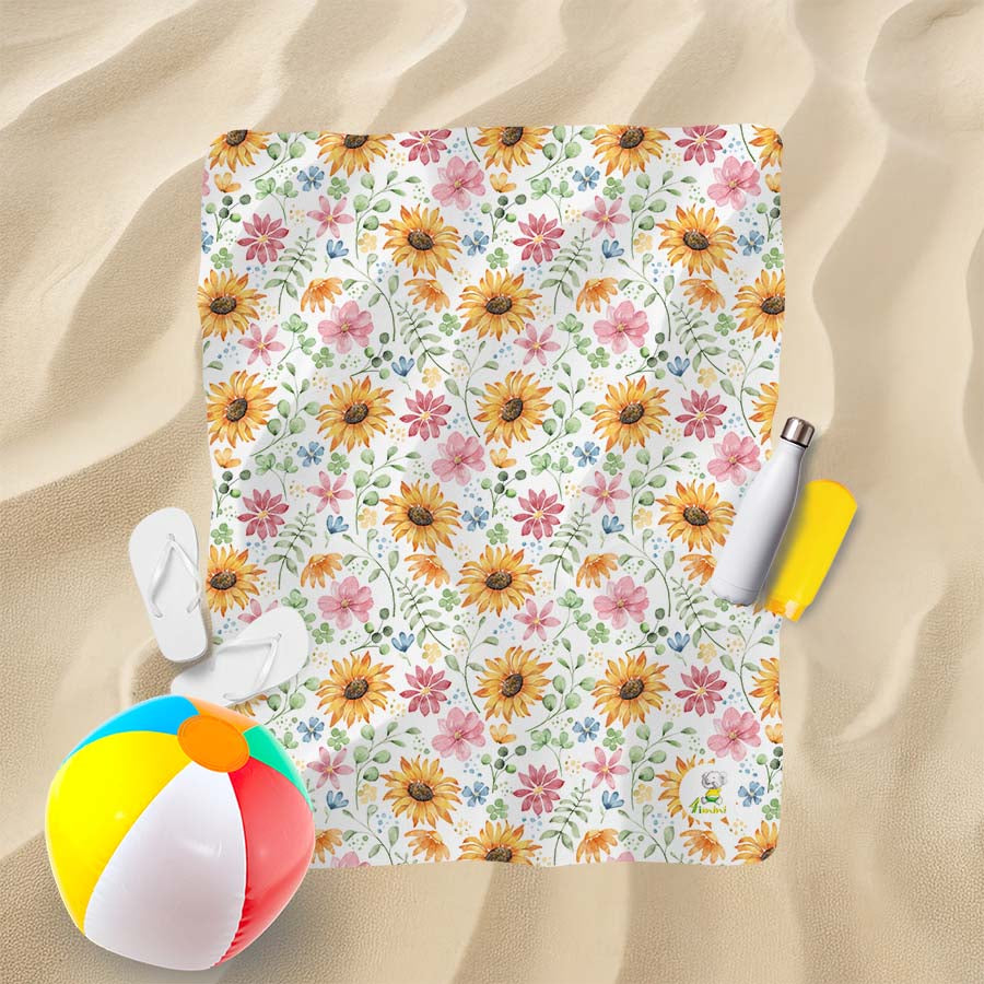 Serviette de plage - Poussée de soleils
