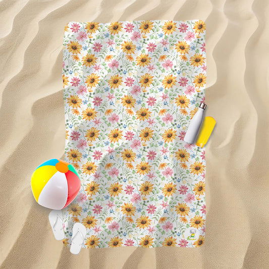 Serviette de plage - Poussée de soleils