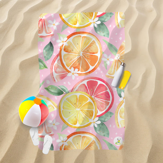Serviette de plage - Tranches d'agrumes