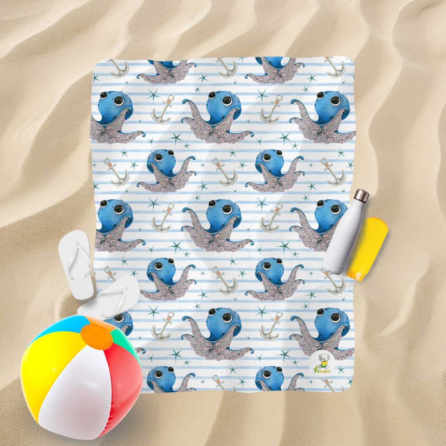 Serviette de plage - Bébé pieuvre