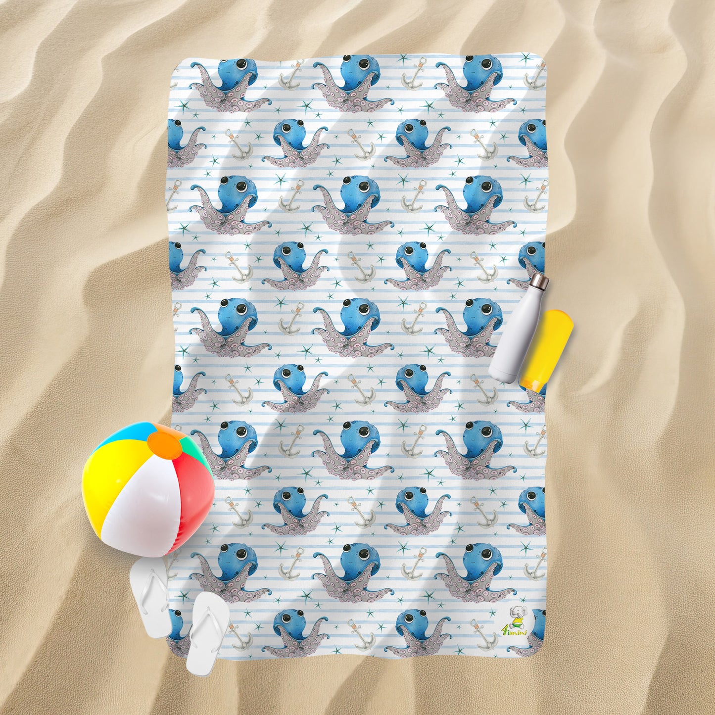 Serviette de plage - Bébé pieuvre