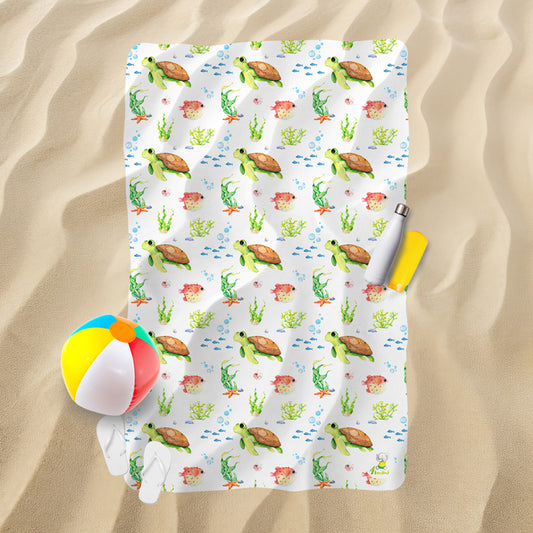 Serviette de plage - Tortues aquarelle